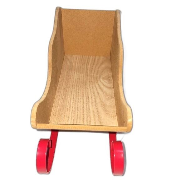 Holiday Decor Bundle of Wood & Metal Sled and Christmas Tree Chalkboard - Picture 4 of 9